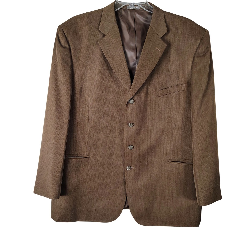 Vanetti Le Collezioni Men 50R Brown 4 Button Blazer Sport Coat Jacket professor